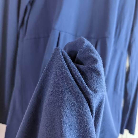 J Jill Dress Long Sleeve Size Small Wearever Jersey Blue Scoop Stretch Women - Picture 10 of 13